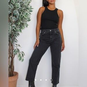 ASOS Design Petite High Rise Stretch Effortless Jeans